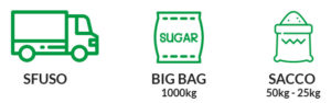 formati packaging zucchero bianco per industria
